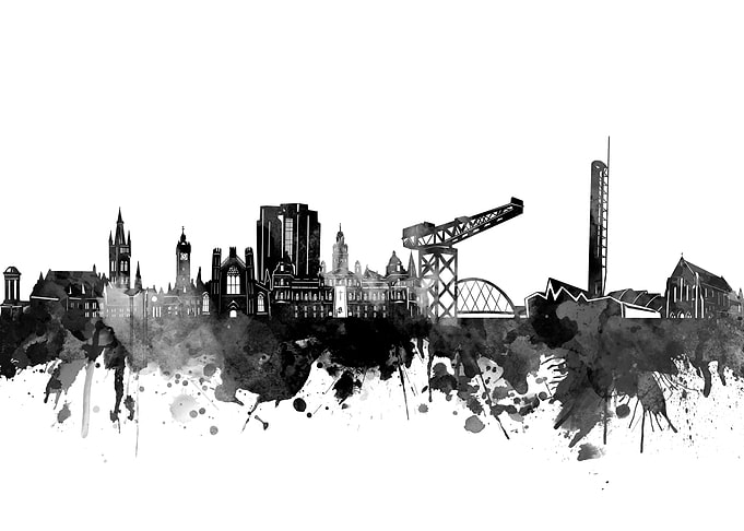 glasgow skyline black