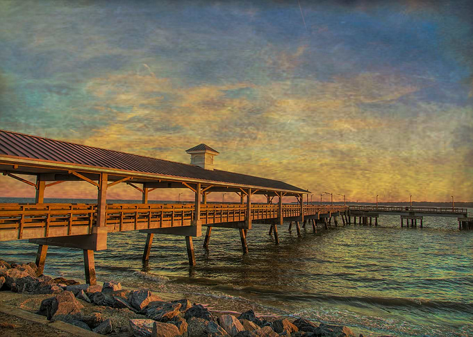 Empty Pier at Sunrise