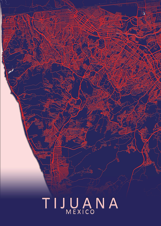 Tijuana Mexico City Map