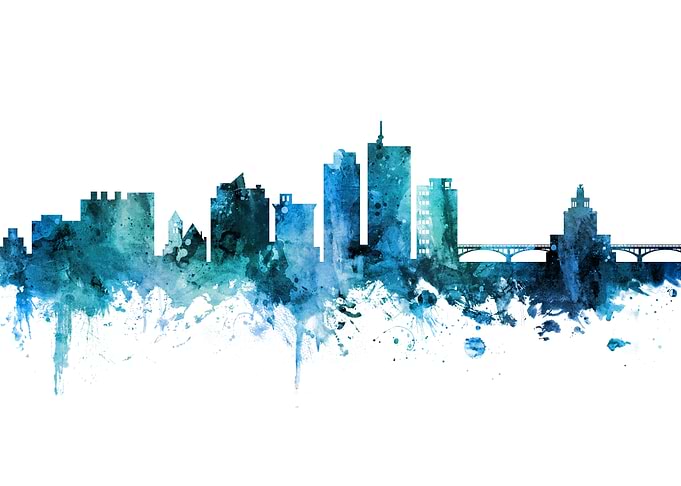 Cedar Rapids Iowa Skyline