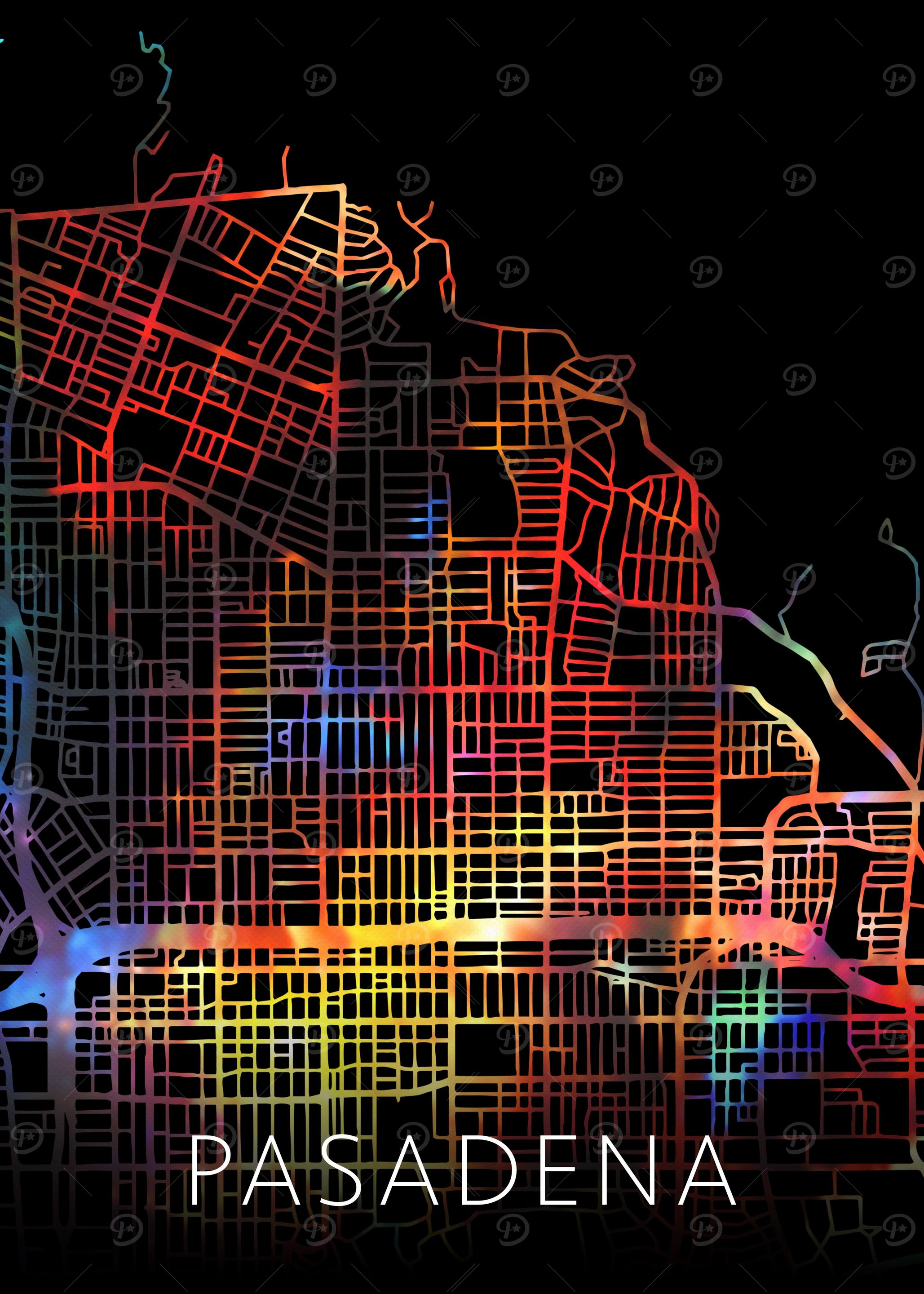 Pasadena City Watercolor