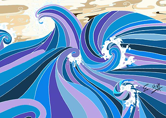 Blue Ocean Wave