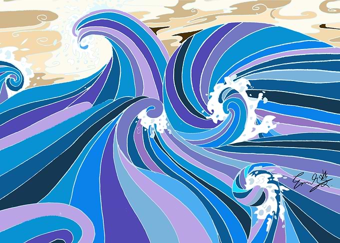 Blue Ocean Wave