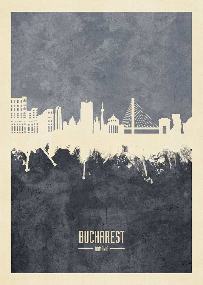 Bucharest Romania Skyline