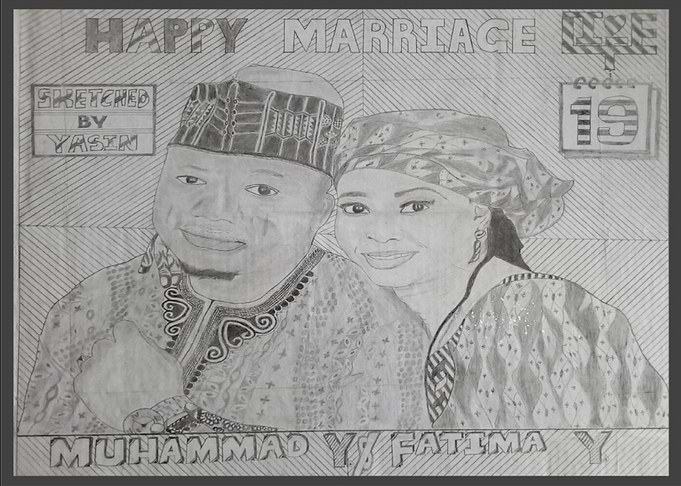 wedding free hand sketch