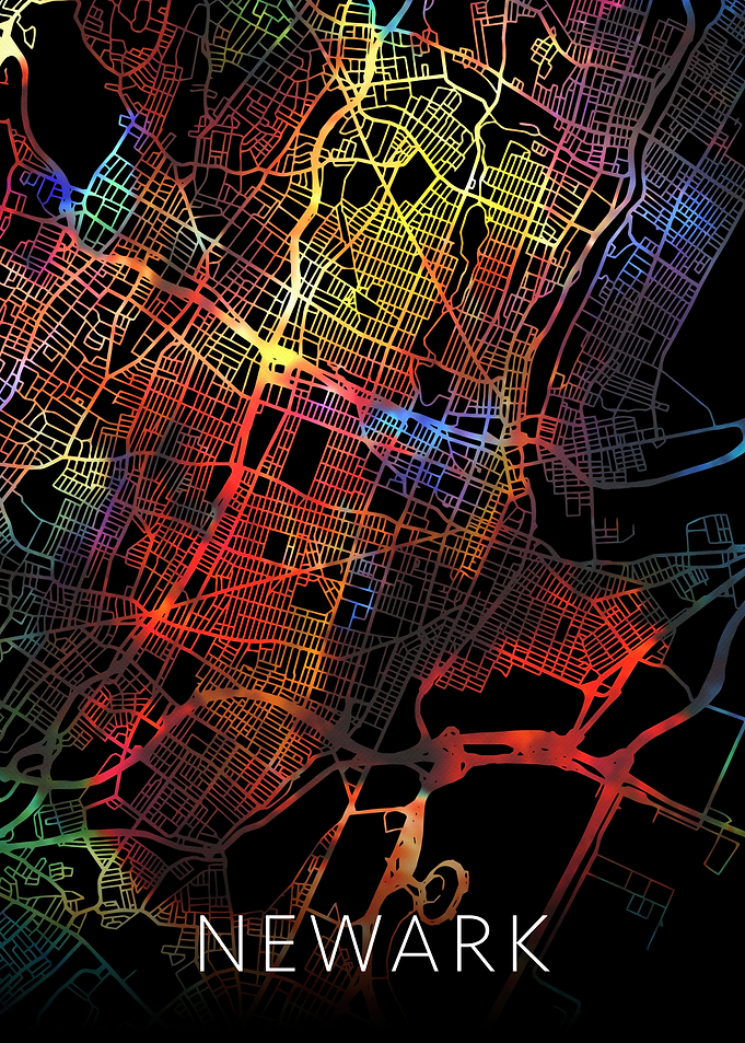 Newark NJ City Watercolor