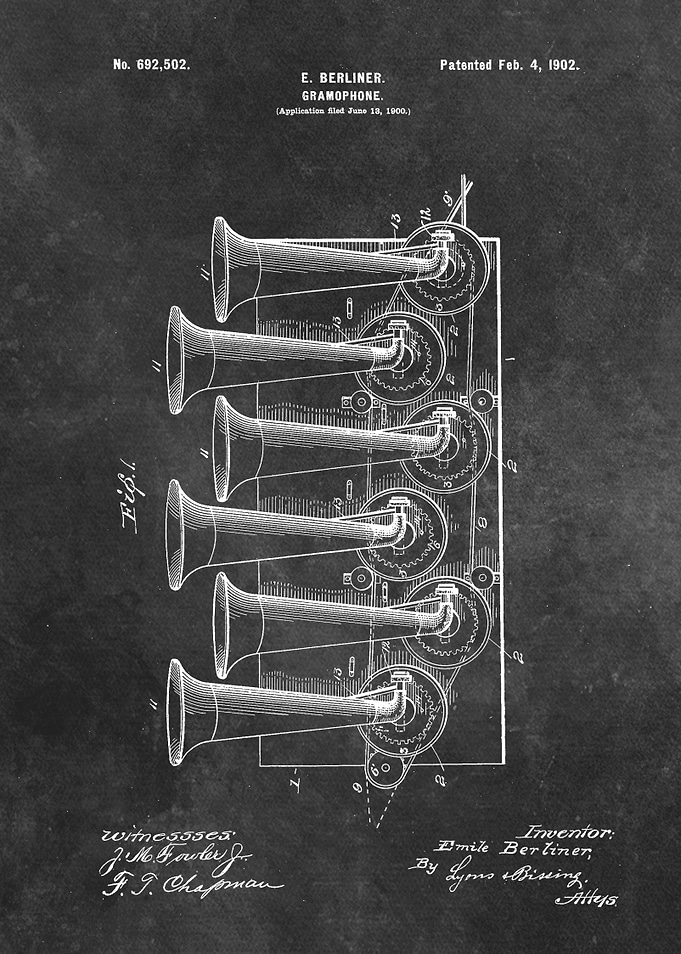 patent Berliner Gramophone