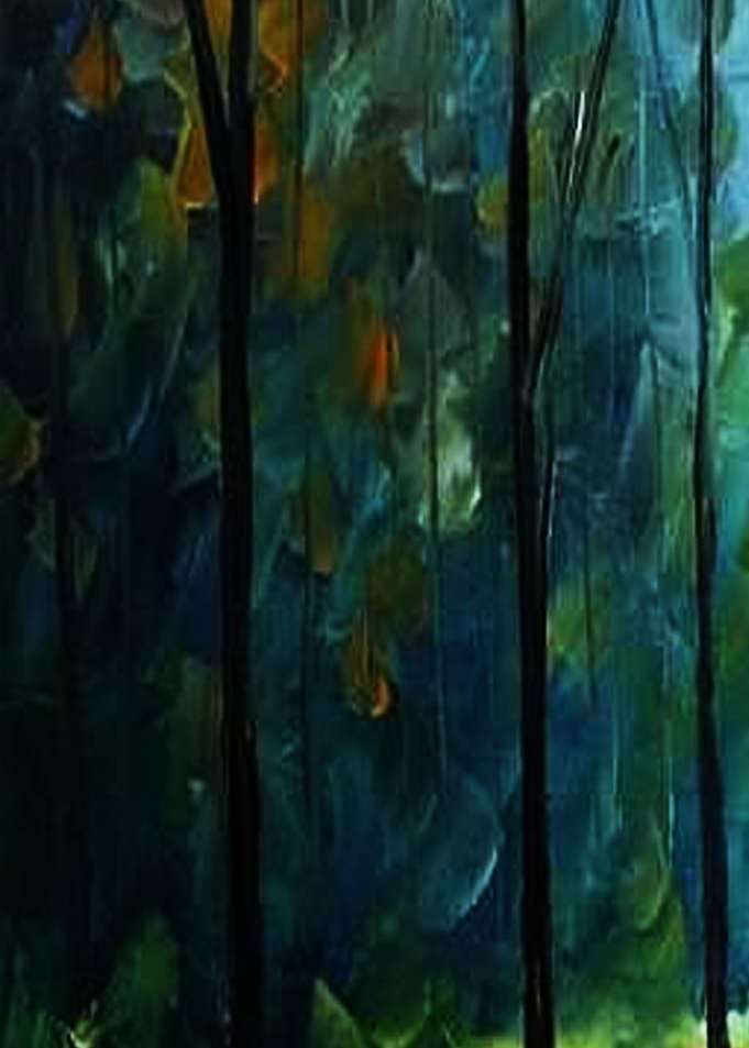 Painting Trees in forest