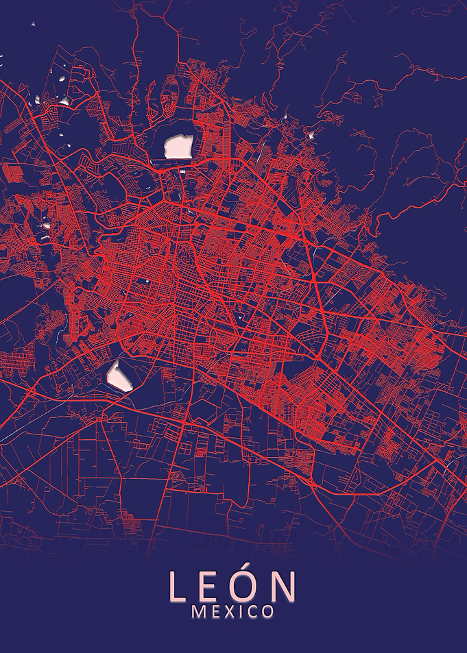Leon Mexico City Map