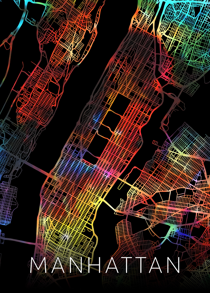 Manhattan New York Map