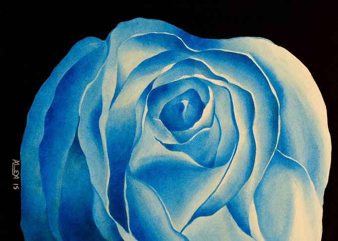 Fade To Black 4 blue- Rose