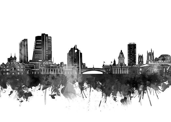 leeds skyline black
