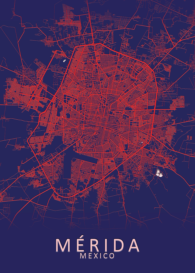 Merida Mexico City Map