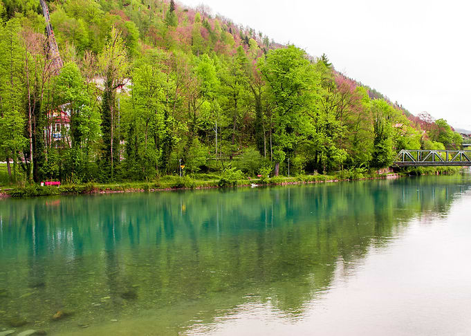 Reflection on Lake Thun