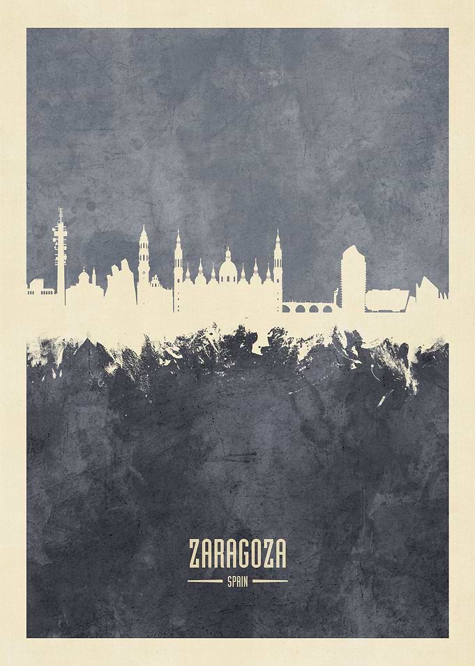 Zaragoza Spain Skyline