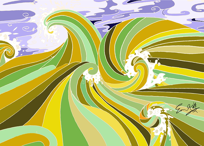 Yellow Ocean Wave