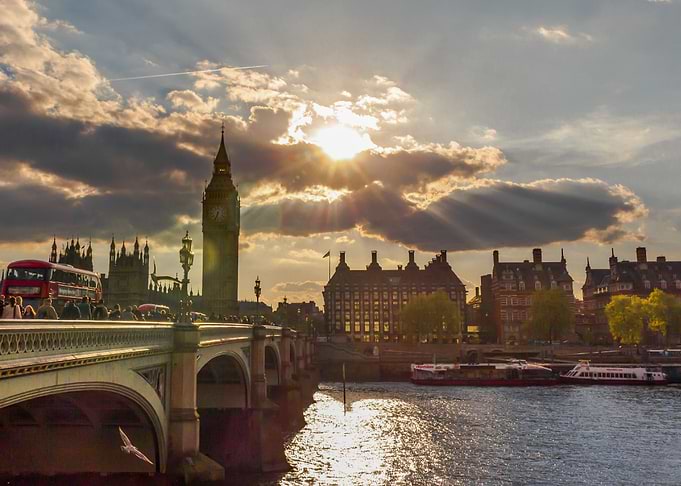 The Big Ben in a sunrise