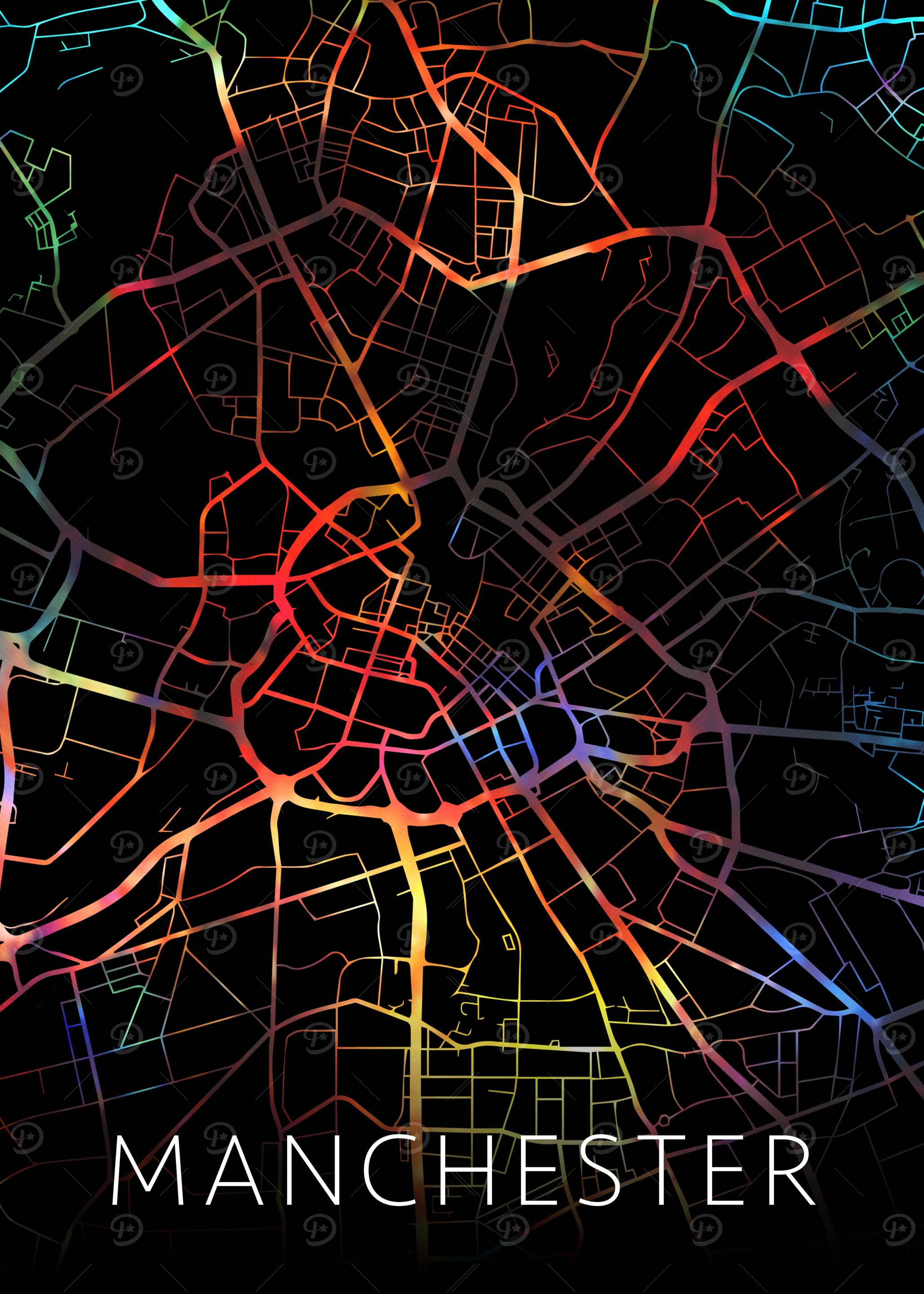 Manchester England Map
