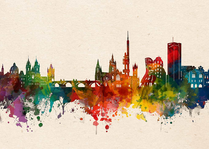 prague watercolor