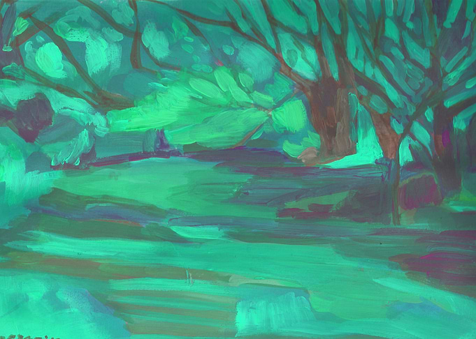 Landscape in blue