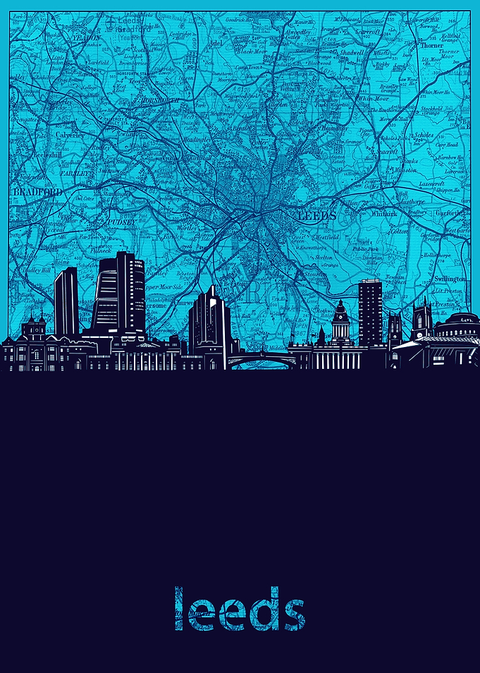 leeds skyline turquoise