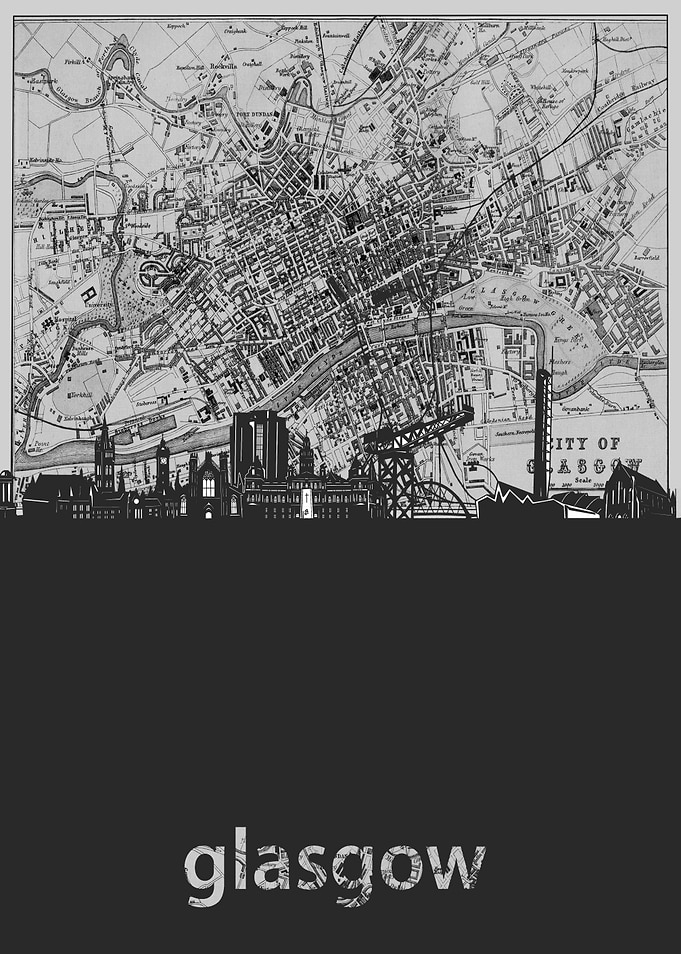 glasgow skyline grey