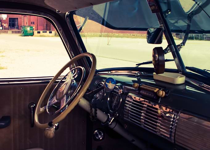 Antique car interior