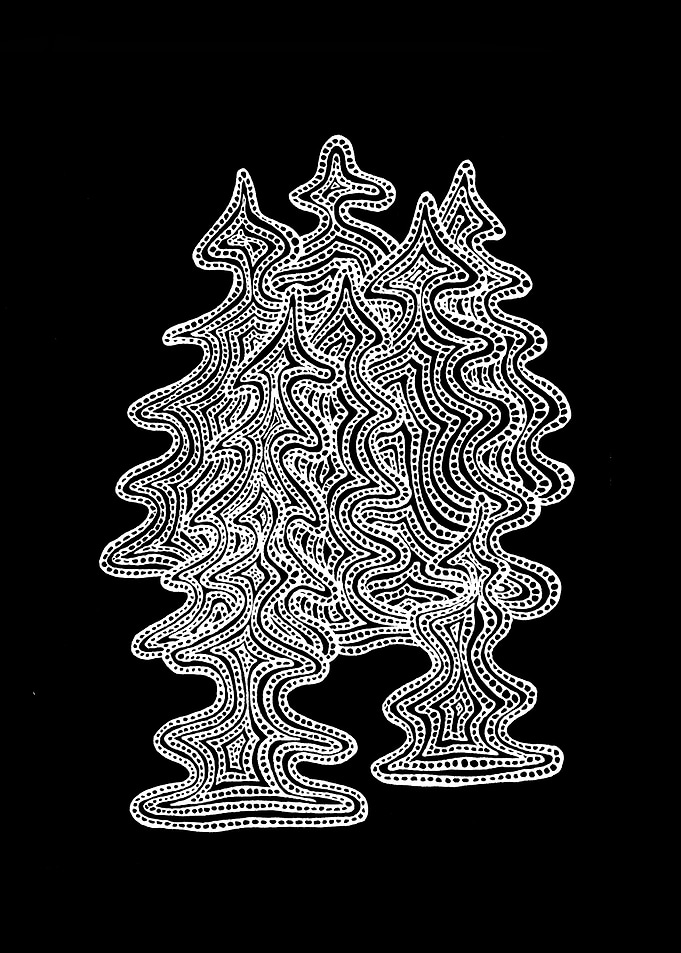 Abstract Christmas Trees