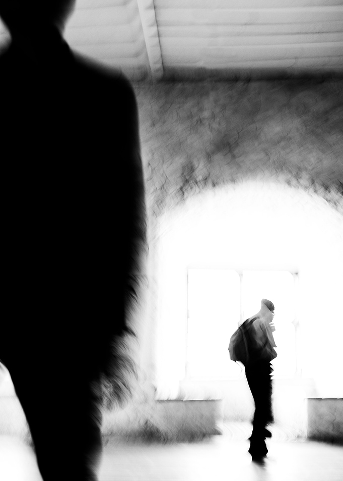 Behind you