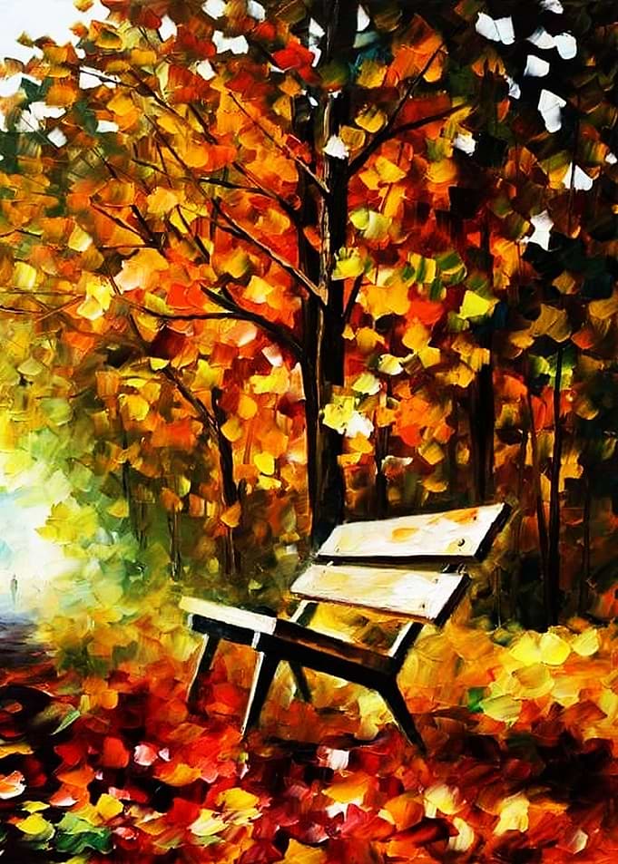 nature painting oil forest