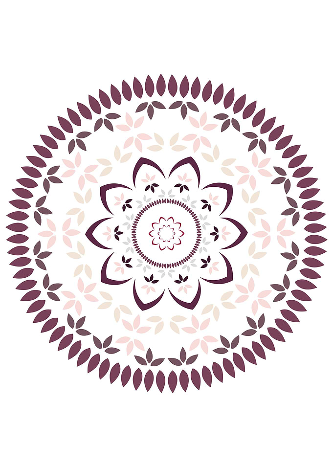 Leaf petal floral Mandala