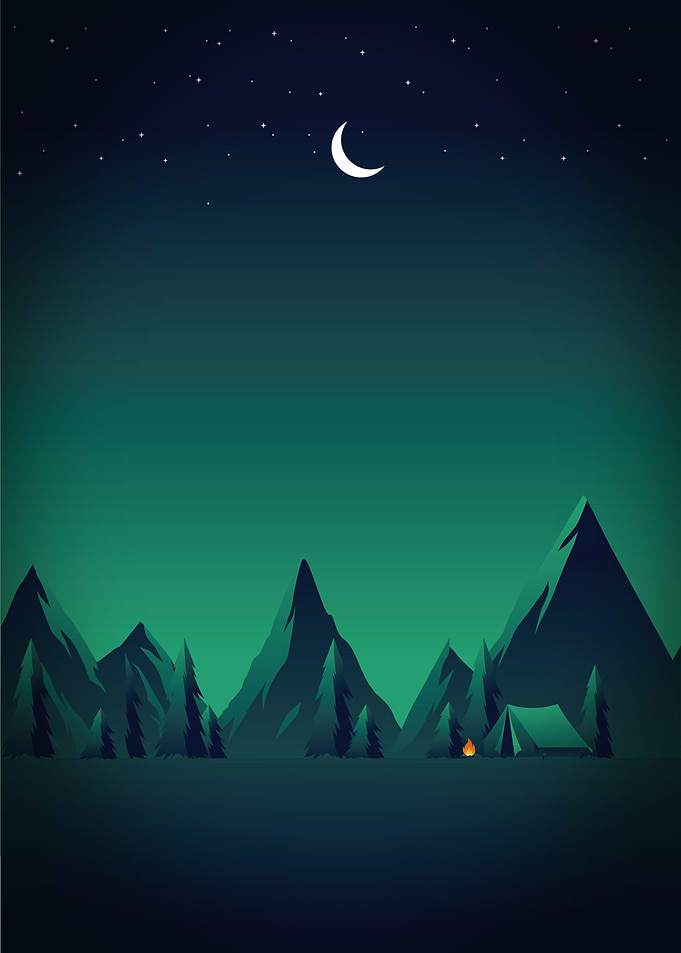 Illustration night grey