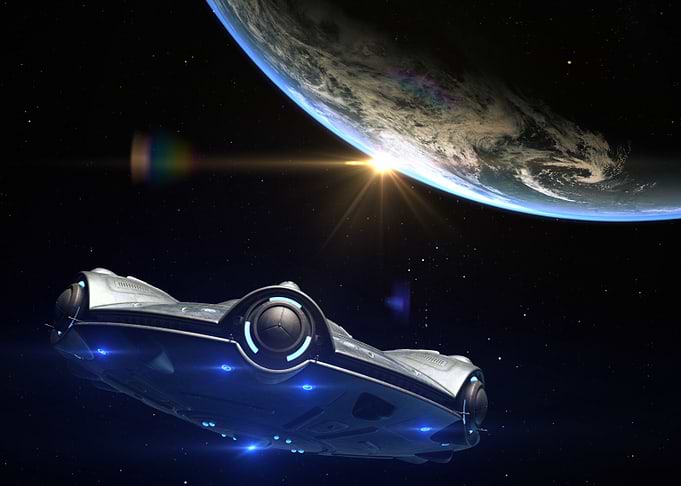 UFO headed toward Earth