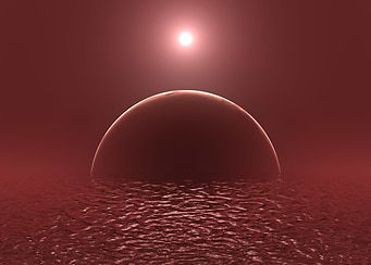 Scarlet Ocean Moon