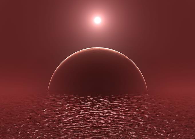 Scarlet Ocean Moon