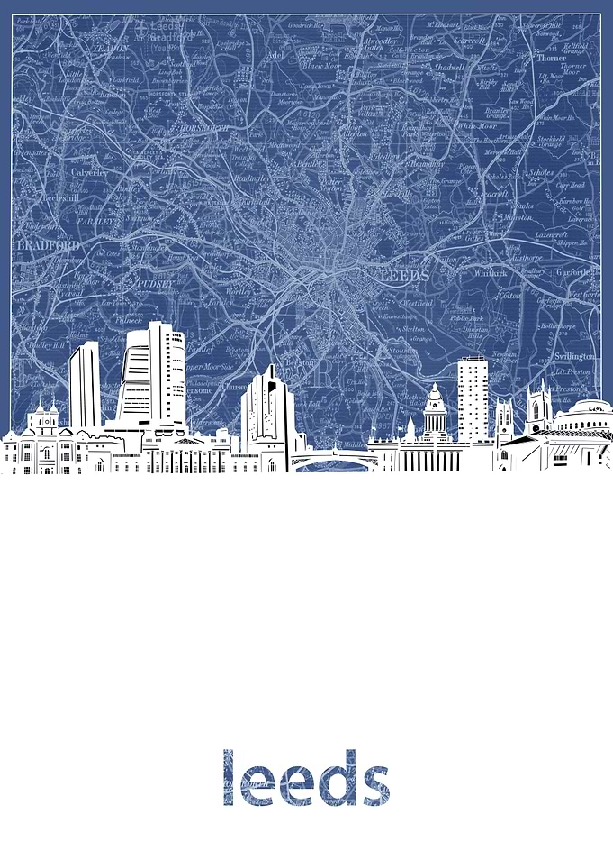 leeds skyline blue