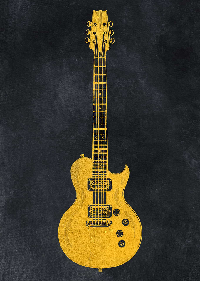 Gold guitar