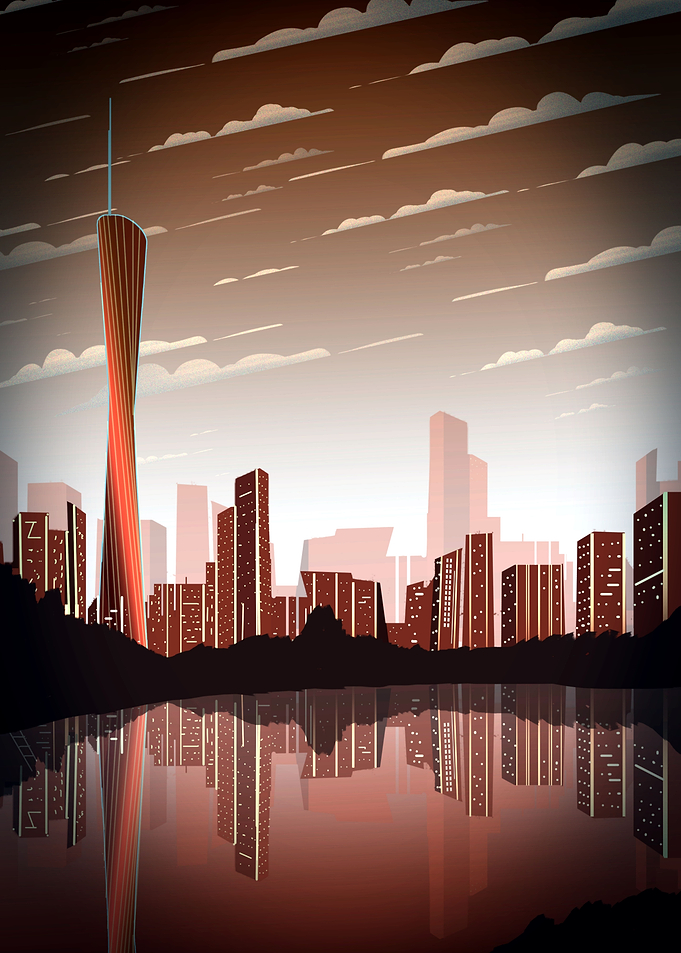 amazing cityscape negative