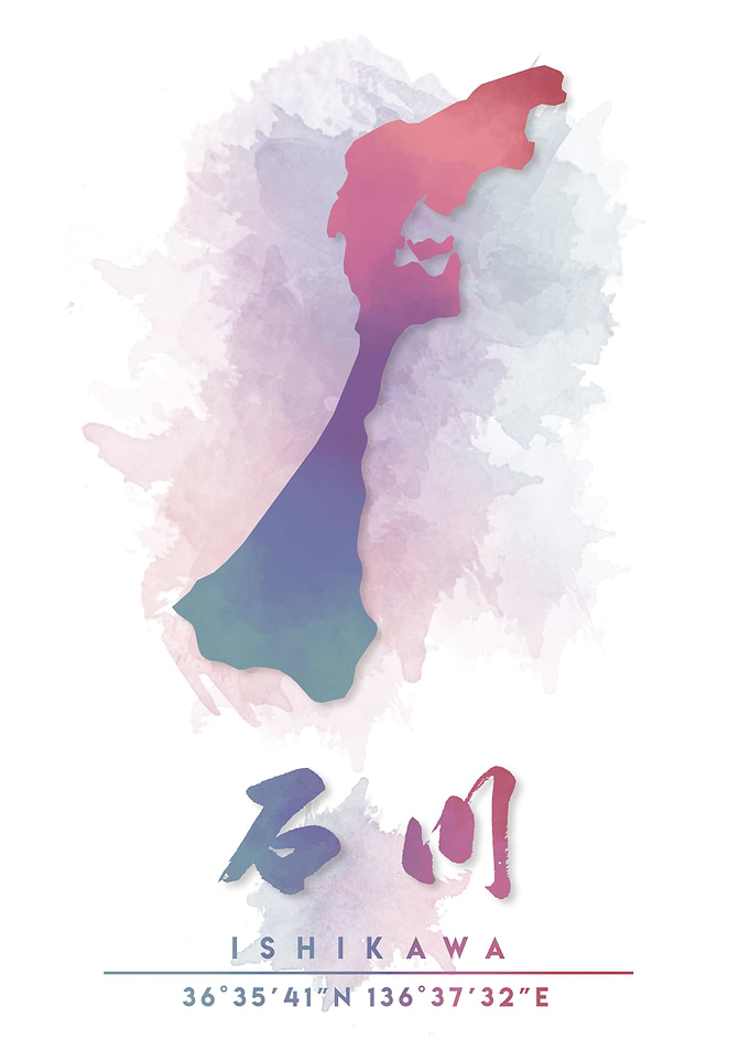 Ishikawa Watercolor Map