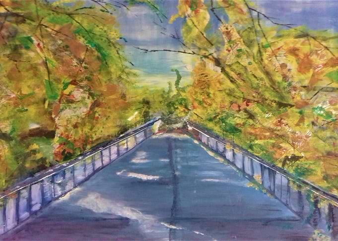 BLUE BRIDGE IN AUTUMN