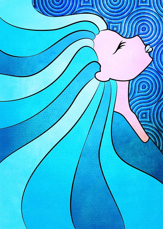 Lady In Aqua