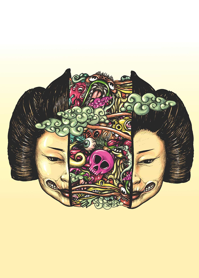Split Gueisha Doodle