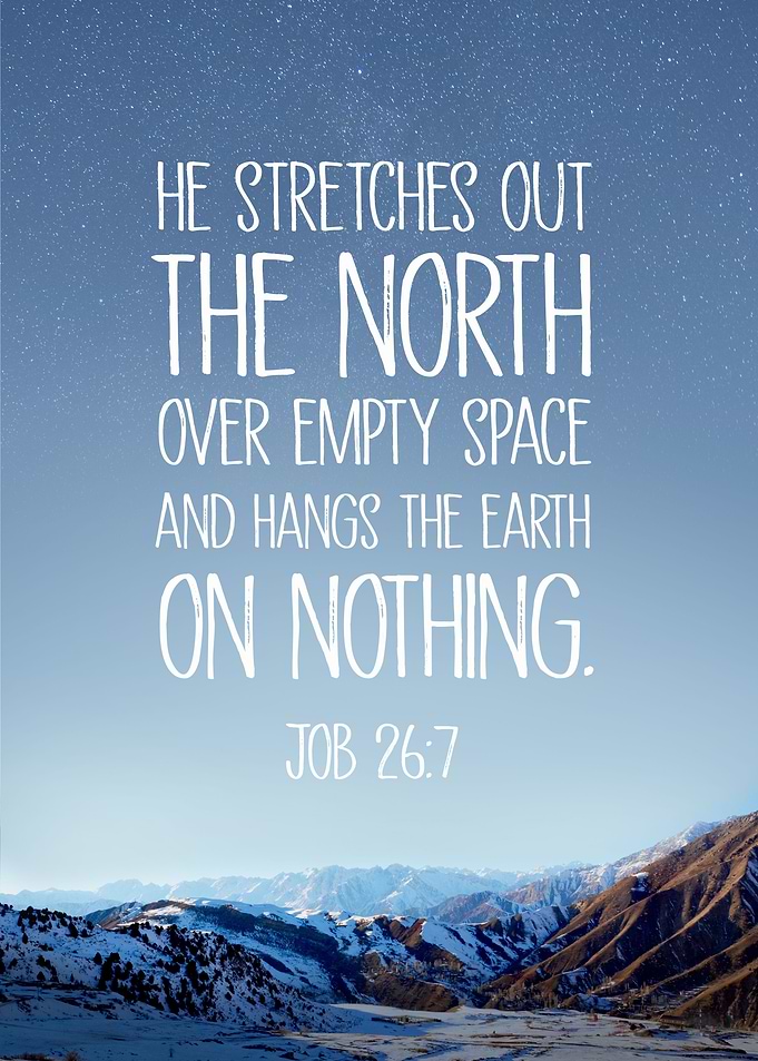 HE STRETCHES OUT THE NORTH