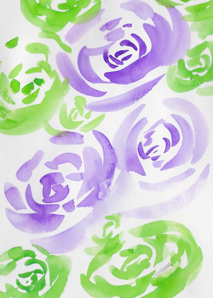 2 Watercolour Floral