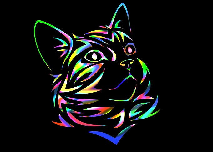Neon Vector Cat