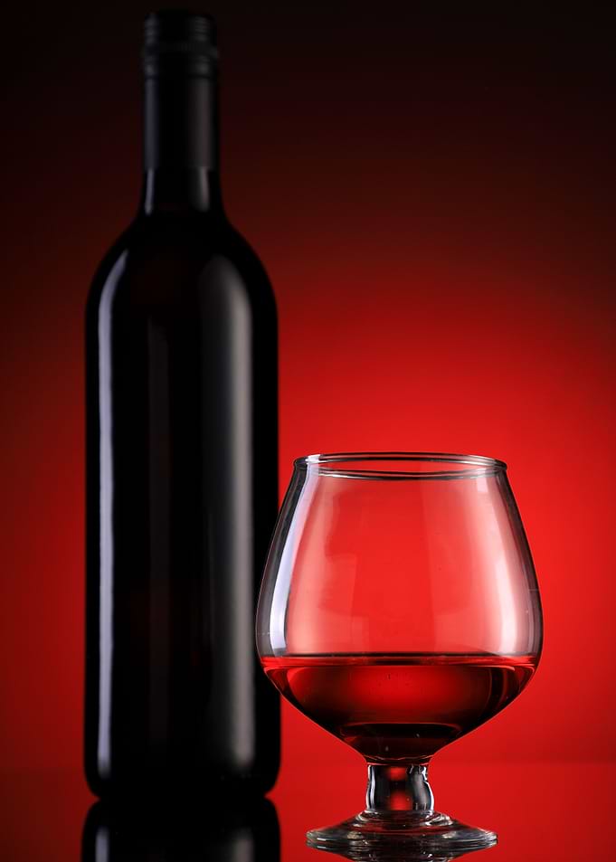 Wine Glass and Bottle