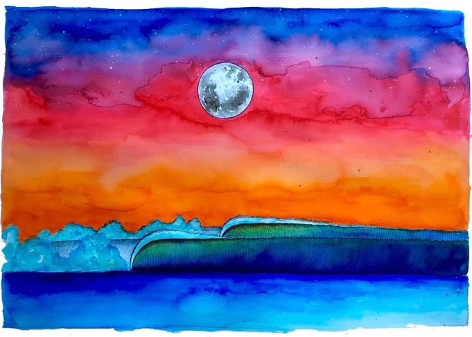 Sunset Surf Colors