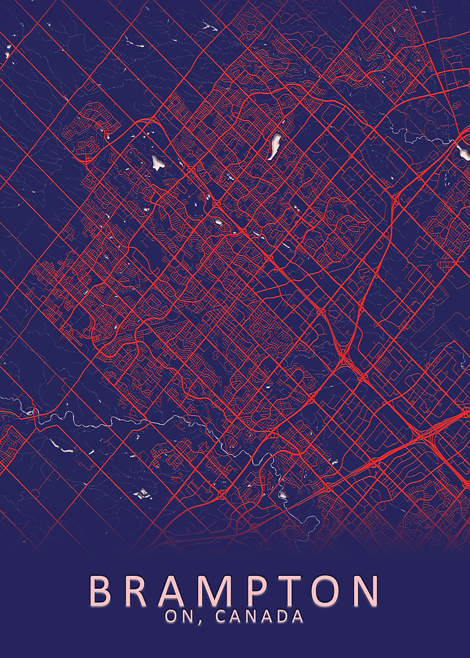 Brampton Canada City Map