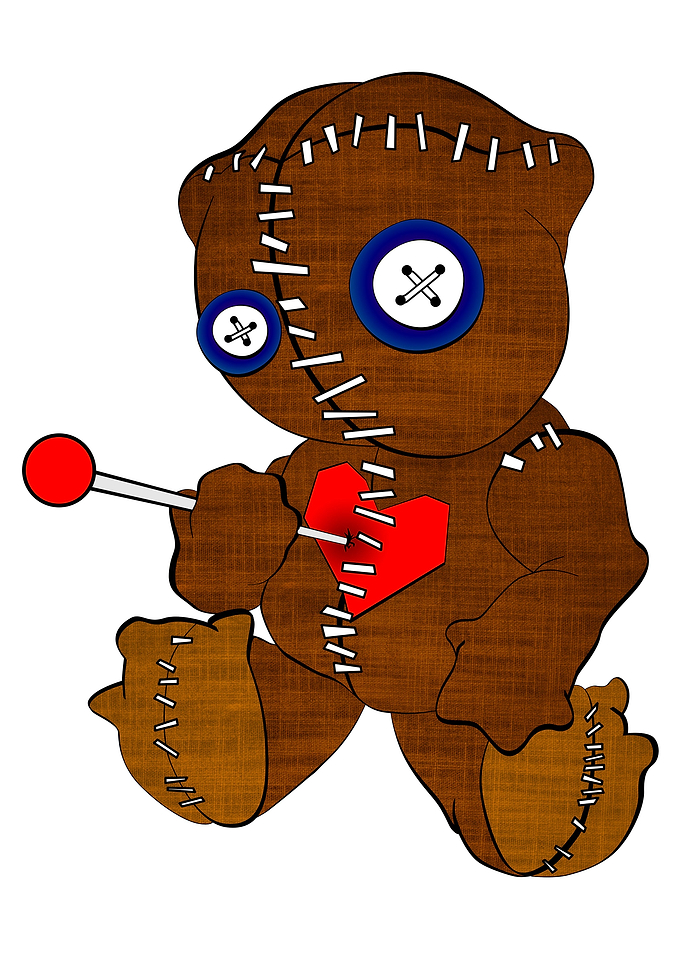 halloween Voodoo bear doll
