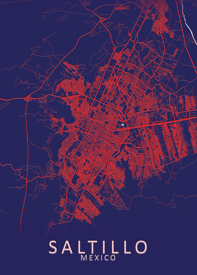 Saltillo Mexico City Map